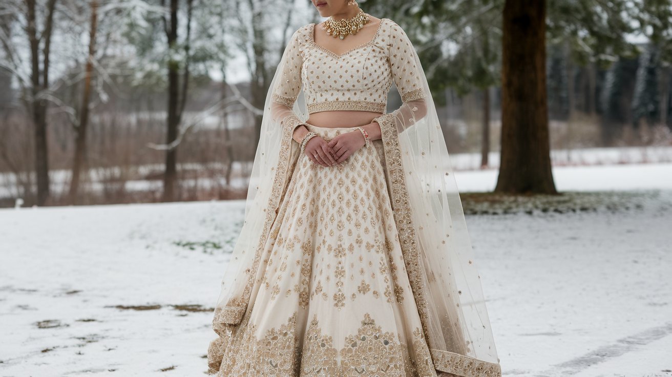 How to Style a Bridal Lehenga for a Snowy Wedding