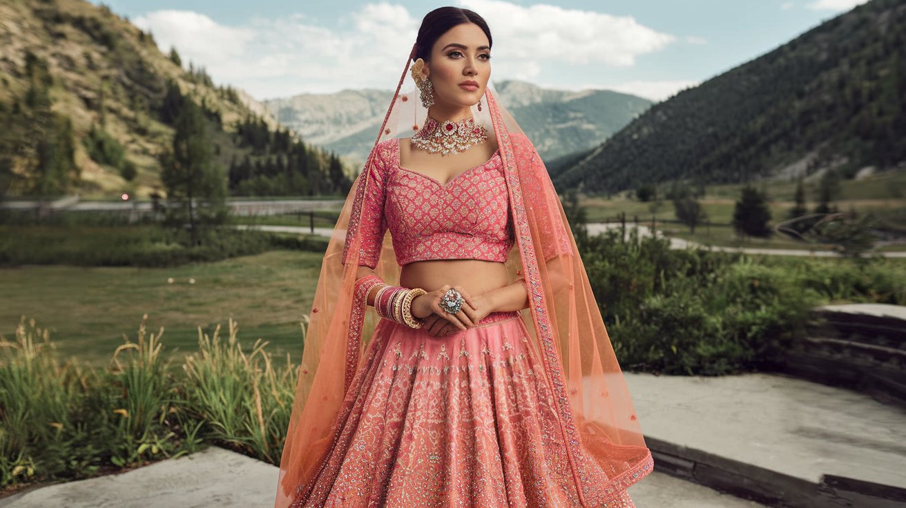 How to Style a Bridal Lehenga for a Mountain Wedding