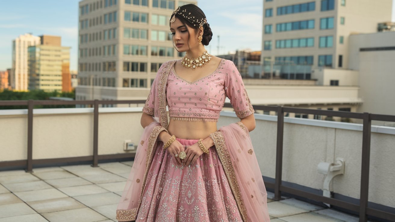 How to Style a Bridal Lehenga for a Rooftop Wedding