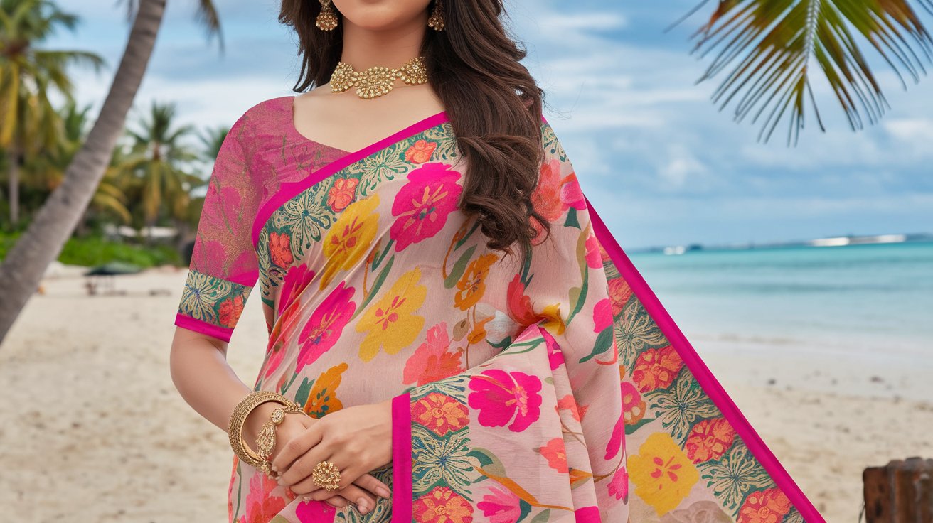 How to Style a Designer Saree for a Beach Wedding