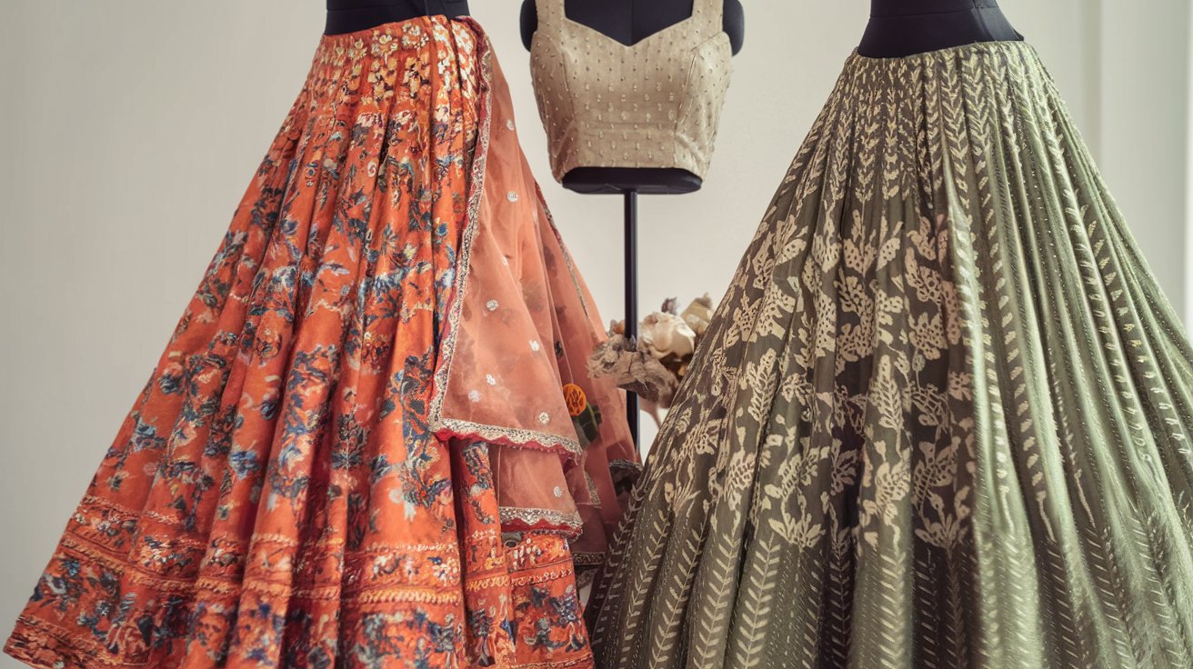 Semi-Stitched Lehengas for Boho Chic Style