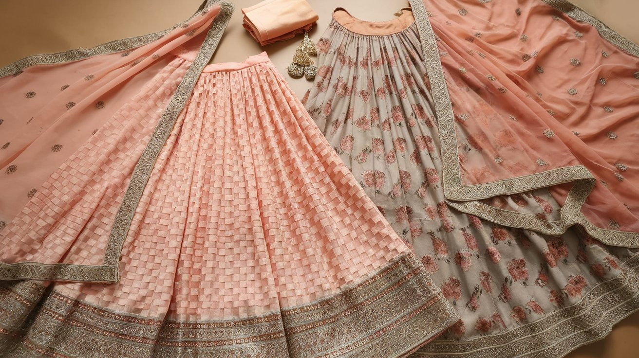 Semi-Stitched Lehengas for Academic Functions