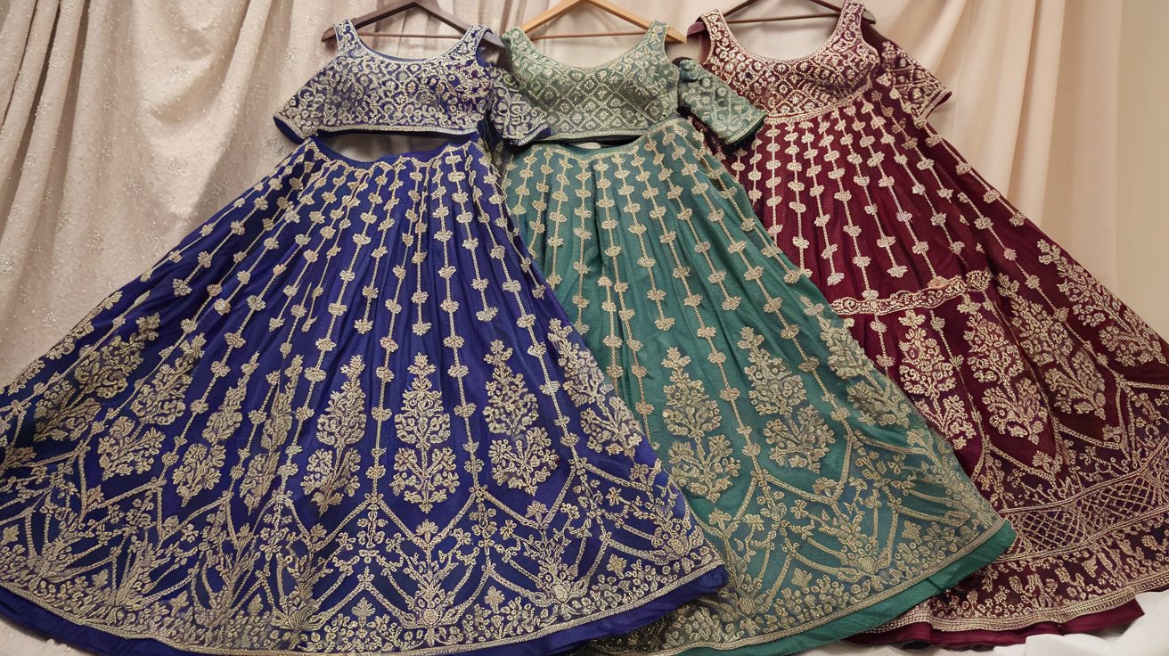 Semi-Stitched Lehengas for Bridesmaids