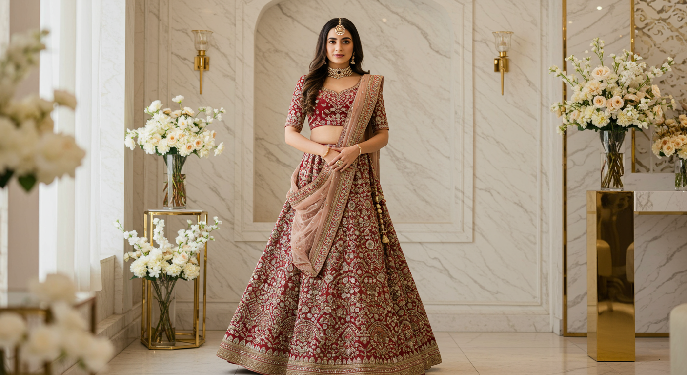 How-to-Style-Heavy-Lehenga-Choli-for-a-Minimalist-Look