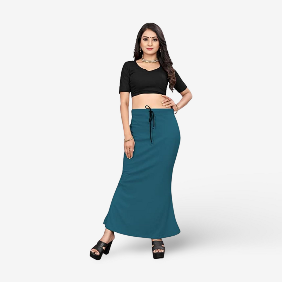Lycra Saree Shapewear Petticoat for Women by Shreekama Air Force Clothing Accessories for Party Festival Wedding Occasion in Noida
