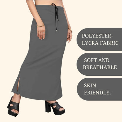 Lycra Saree Shapewear Petticoat for Women by Shreekama Dark Grey Clothing Accessories for Party Festival Wedding Occasion in Noida