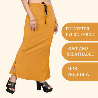 Lycra Saree Shapewear Petticoat for Women by Shreekama Mustard Clothing Accessories for Party Festival Wedding Occasion in Noida