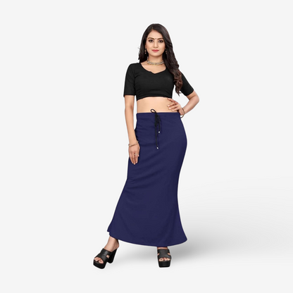 Lycra Saree Shapewear Petticoat for Women by Shreekama Navy Blue Clothing Accessories for Party Festival Wedding Occasion in Noida