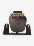 Polki and Garnet Gemstone Choker Necklace with Earrings Fashion Jewelry for Party Festival Wedding Occasion in Noida