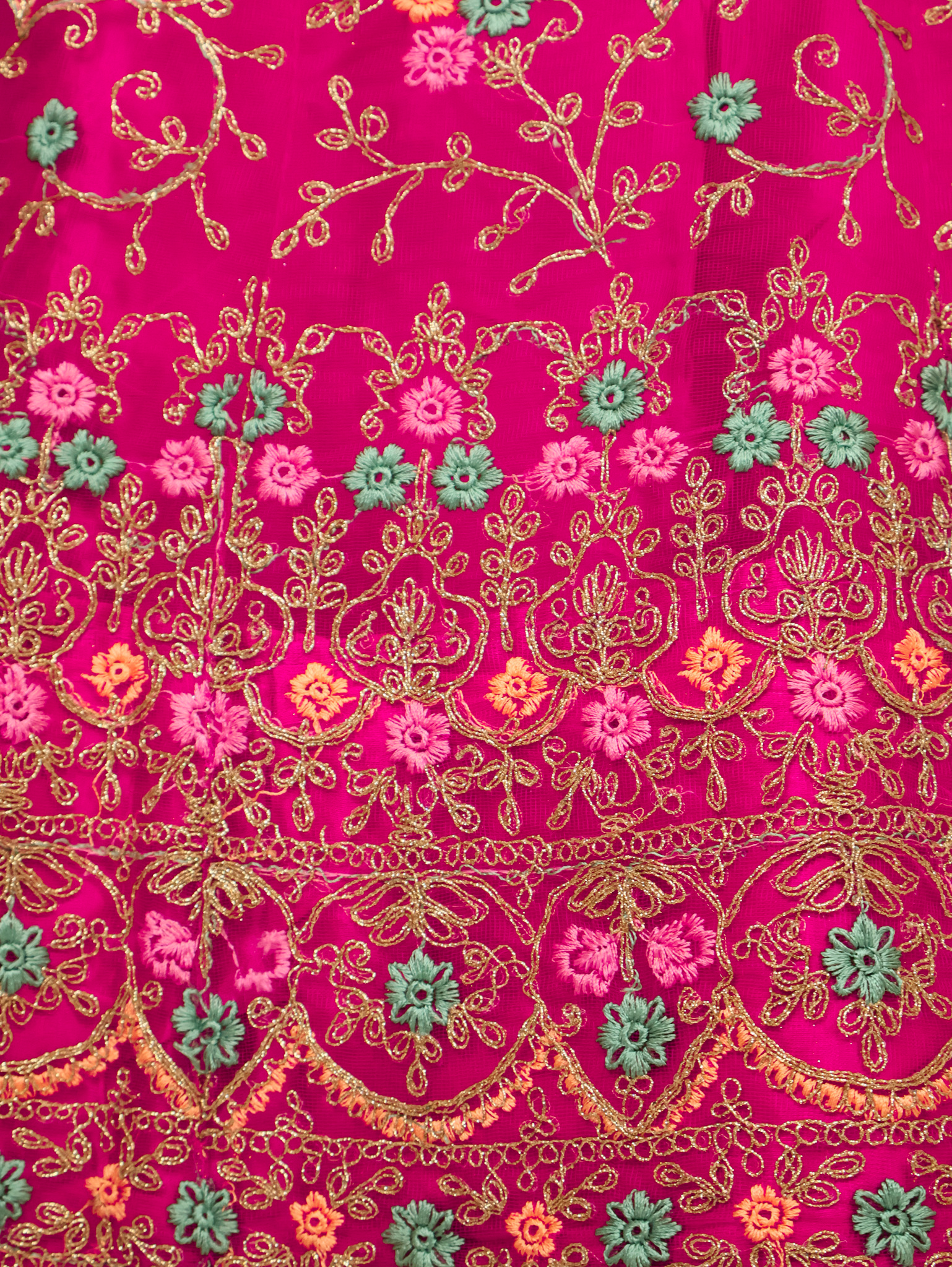 Semi-Stitched Lehenga with Embroidery &amp; Zari Thread Work by Shreekama Magenta Pink Semi-Stitched Lehenga for Party Festival Wedding Occasion in Noida