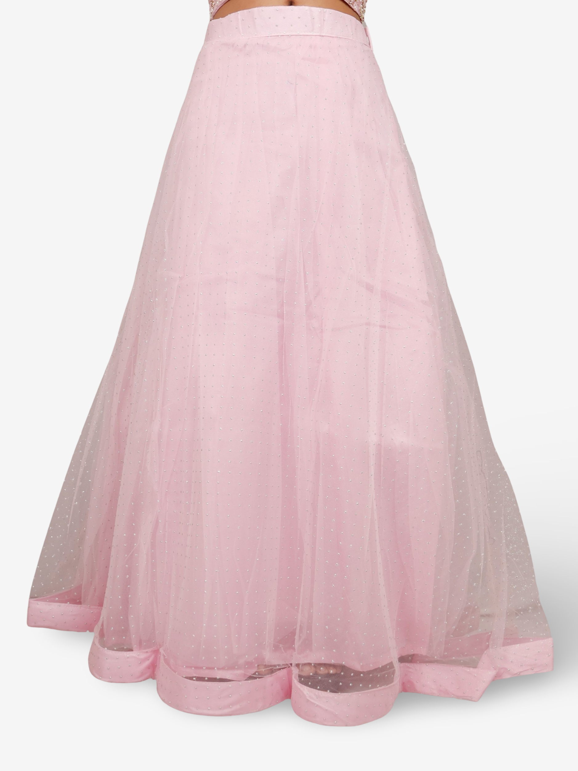 Pink Heavy Sequence & Pearl Work Net Bridal Lehenga Choli MIHAZ014 – Mohi  fashion