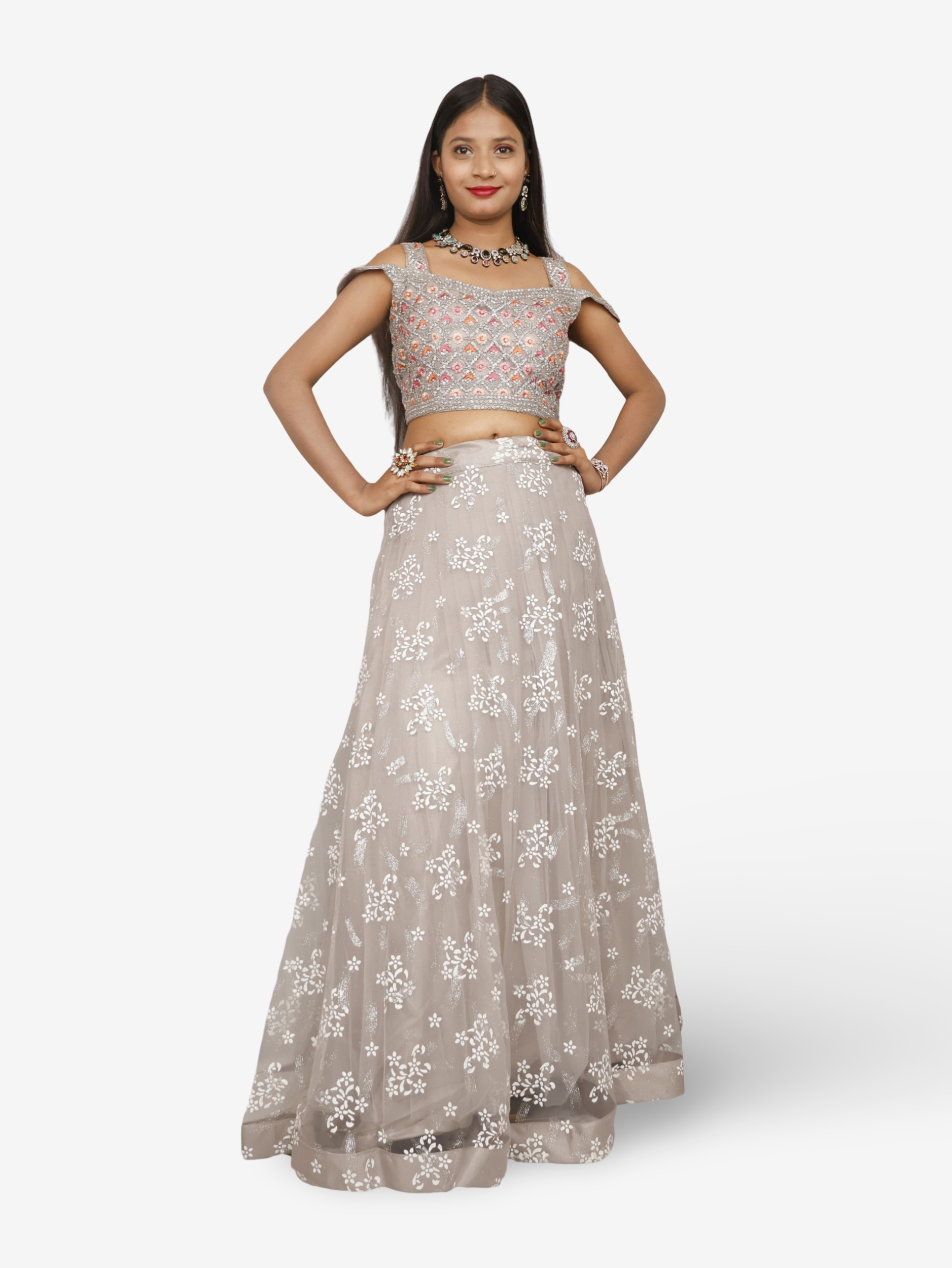 Cold shoulder clearance ghagra choli