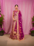 Gown with Shimmery Rubber & Beads Work by Shreekama Purple Designer Gowns for Party Festival Wedding Occasion in Noida