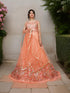 Peach Gown with Embroidery & Sequin Work by Shreekama Peach Designer Gowns for Party Festival Wedding Occasion in Noida