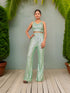 Sequins Spaghetti Neck Co-Ord Set by Shreekama Light Green Dress for Party Festival Wedding Occasion in Noida