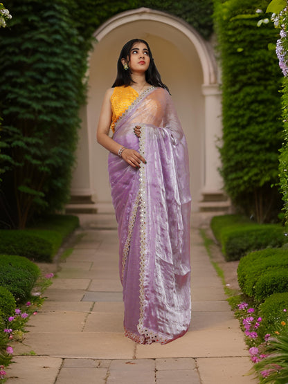 Designer Saree with Heavy Sequin &amp; Stone Work by Shreekama