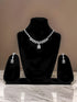 Silver Plated AD Necklace Set