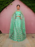 Semi-Stitched Lehenga with Soft Net Fabric & Multi beads work by Shreekama Sea Green Semi-Stitched Lehenga for Party Festival Wedding Occasion in Noida