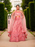 Semi-Stitched Lehenga with Soft Net Fabric & Zari Thread Work by Shreekama Pink Semi-Stitched Lehenga for Party Festival Wedding Occasion in Noida